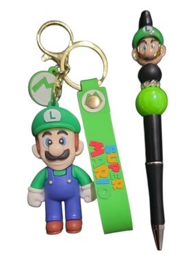 Luigi- Kids Keychain & Pen Set